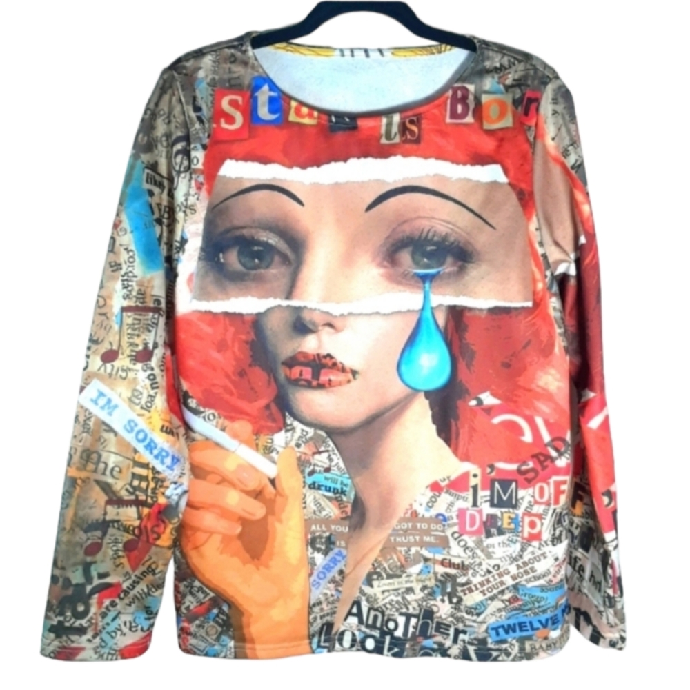 Pop art "A Star is Born" graphic insulated top Size 2X